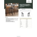 Lancaster Table & Seating Black Finish Ladder Back Bar Stool with 2 1/2 Lancaster Table & Seating Black Finish Ladder Back Bar Stool with 2 1/2