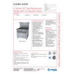 Garland G36-6C Natural Gas 6 Burner 36 Garland G36-6C Natural Gas 6 Burner 36
