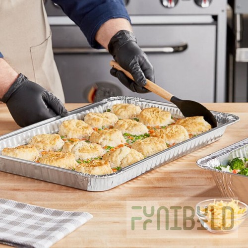 Western Plastics 5110 Full Size Foil Steam Table Pan Shallow 1 11/16