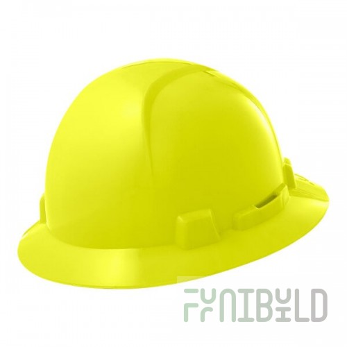 Lift Safety Briggs Hi-Viz Yellow 4-Point Ratchet Suspension Full Brim Hard Hat HBFE-20HV