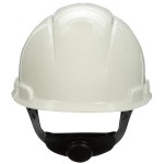 3M H-701V White 4-Point Ratchet Suspension Vented Hard Hat