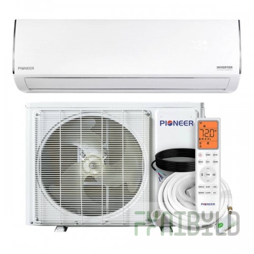 Pioneer Diamante Essenza WYT-17 WYT036GLUI17RL High Wall-Mounted Ductless Mini Split AC / Heat Pump System - 17 SEER2, 35,000/35,400 BTU, 208-230V