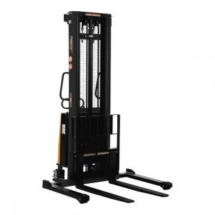 Vestil 1,000-2,000 lb. Semi-Electric Powered Fork Stacker with Adjustable Forks and 137 Vestil 1,000-2,000 lb. Semi-Electric Powered Fork Stacker with Adjustable Forks and 137