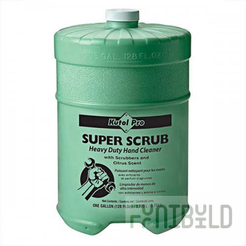 Kutol Pro 4507 Super Scrub Citrus Scented Heavy-Duty Hand Cleaner with Scrubbers Flat Top 1 Gallon Container - 4/Case