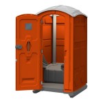 J & J Echo One ET701101X3808 Orange Portable Restroom - Assembled