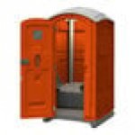 J & J Echo One ET701101X3808 Orange Portable Restroom - Assembled
