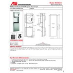 American Specialties, Inc. Traditional 10-046924 Recessed Lever-Operated Roll Paper Towel Dispenser with 12 Gallon Waste Receptacle