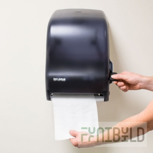San Jamar T1100TBK Classic Lever Roll Towel Dispenser - Black Pearl