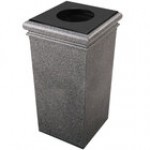 Commercial Zone 722121 StoneTec 30 Gallon Sedona Square Decorative Trash Can with Lid Commercial Zone 722121 StoneTec 30 Gallon Sedona Square Decorative Trash Can with Lid