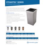 Commercial Zone 722121 StoneTec 30 Gallon Sedona Square Decorative Trash Can with Lid Commercial Zone 722121 StoneTec 30 Gallon Sedona Square Decorative Trash Can with Lid