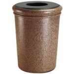 Commercial Zone 722121 StoneTec 30 Gallon Sedona Square Decorative Trash Can with Lid Commercial Zone 722121 StoneTec 30 Gallon Sedona Square Decorative Trash Can with Lid