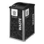 Busch Systems Mosaic 209817 64 Gallon HDPE Two Stream Decorative Mixed Recyclables / Waste Receptacle