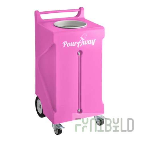 PourAway Cadet 456801 30 Gallon Pink HDPE Rectangular Liquids Disposal Receptacle