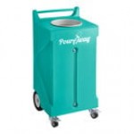 PourAway Cadet 456801 30 Gallon Pink HDPE Rectangular Liquids Disposal Receptacle