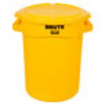 Rubbermaid® BRUTE 32 Gallon Yellow Round Trash Can and Lid