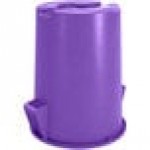 Carlisle 84104489 Bronco 44 Gallon Purple Round Trash Can