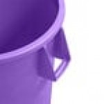Carlisle 84104489 Bronco 44 Gallon Purple Round Trash Can