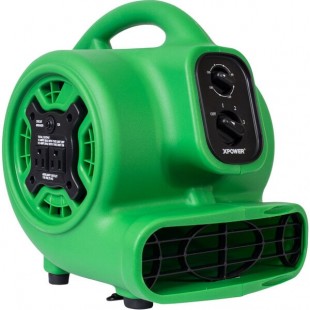 XPOWER P-230AT-Green 3-Speed Compact Air Mover with GFCI Power Outlets and Timer - 1/5 hp XPOWER P-230AT-Green 3-Speed Compact Air Mover with GFCI Power Outlets and Timer - 1/5 hp