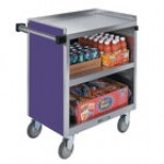 Lakeside 844RD Heavy-Duty Stainless Steel Three Shelf Utility Cart With Enclosed Base and Red Finish - 22 1/2 Lakeside 844RD Heavy-Duty Stainless Steel Three Shelf Utility Cart With Enclosed Base and Red Finish - 22 1/2