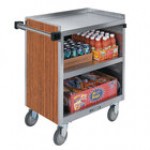 Lakeside 844RD Heavy-Duty Stainless Steel Three Shelf Utility Cart With Enclosed Base and Red Finish - 22 1/2 Lakeside 844RD Heavy-Duty Stainless Steel Three Shelf Utility Cart With Enclosed Base and Red Finish - 22 1/2