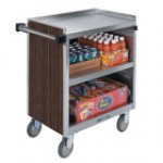 Lakeside 844RD Heavy-Duty Stainless Steel Three Shelf Utility Cart With Enclosed Base and Red Finish - 22 1/2 Lakeside 844RD Heavy-Duty Stainless Steel Three Shelf Utility Cart With Enclosed Base and Red Finish - 22 1/2