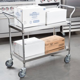 Regency Stainless Steel Two Shelf Utility Cart - 18