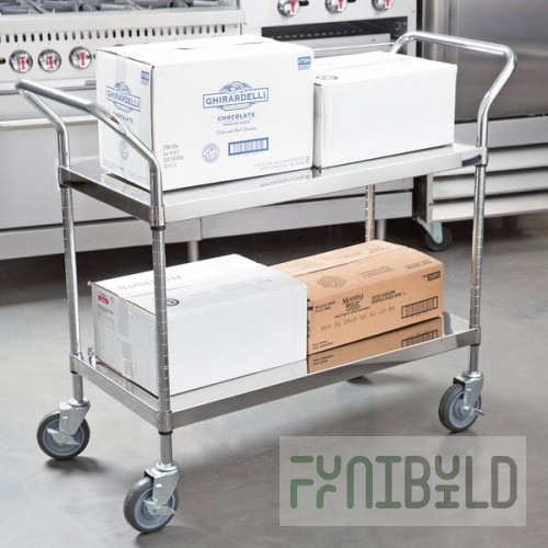 Regency Stainless Steel Two Shelf Utility Cart - 18