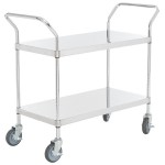 Regency Stainless Steel Two Shelf Utility Cart - 18
