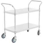 Regency Stainless Steel Two Shelf Utility Cart - 18