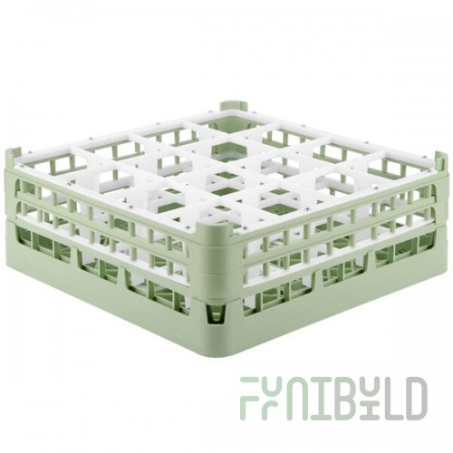 Vollrath 52719 Signature Full-Size Light Green 16-Compartment 5 11/16