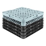 Noble Warewashing 9-Compartment Gray Full-Size Glass Rack with 4 Black Extenders Noble Warewashing 9-Compartment Gray Full-Size Glass Rack with 4 Black Extenders