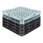 Noble Warewashing 9-Compartment Gray Full-Size Glass Rack with 4 Black Extenders Noble Warewashing 9-Compartment Gray Full-Size Glass Rack with 4 Black Extenders