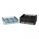 Noble Warewashing 9-Compartment Gray Full-Size Glass Rack with 4 Black Extenders Noble Warewashing 9-Compartment Gray Full-Size Glass Rack with 4 Black Extenders