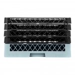 Noble Warewashing 9-Compartment Gray Full-Size Glass Rack with 4 Black Extenders Noble Warewashing 9-Compartment Gray Full-Size Glass Rack with 4 Black Extenders