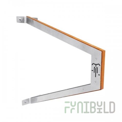 Paris Furnishings Inox Series Ipe Wood and Stainless Steel Wall Mount Bike Rack