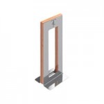 Paris Furnishings Inox Series Ipe Wood and Stainless Steel Wall Mount Bike Rack