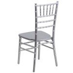 Flash Furniture XS-SILVER-GG Hercules Silver Chiavari Hardwood Stacking Chair