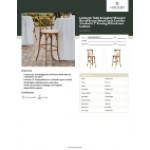 Lancaster Table & Seating Vineyard Barrel Brown Wood Cross Back Bar Stool with 2