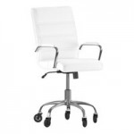 Flash Furniture Camilia Black LeatherSoft Mid-Back Swivel Office Chair with Gold Frame, Arms, and Roller Wheels Flash Furniture Camilia Black LeatherSoft Mid-Back Swivel Office Chair with Gold Frame, Arms, and Roller Wheels