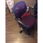 Flash Furniture WA-3074-BK-A-GG Mid-Back Black Mesh Office / Task Chair with Nylon Frame, Swivel Base, and Polyurethane Arms