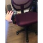 Flash Furniture WA-3074-BK-A-GG Mid-Back Black Mesh Office / Task Chair with Nylon Frame, Swivel Base, and Polyurethane Arms