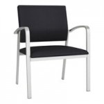 Lesro Newport Patriot Plus Imperial Blue Vinyl 2-Seat Bench with Silver Powder-Coated Steel Legs