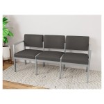 Lesro Lenox Steel Patriot Plus Charcoal Vinyl 3-Seat Sofa