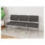 Lesro Lenox Steel Patriot Plus Charcoal Vinyl 3-Seat Sofa