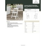 Lancaster Table & Seating White Resin Folding Chair with Vinyl Seat Lancaster Table & Seating White Resin Folding Chair with Vinyl Seat