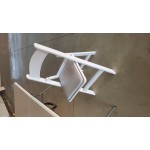 Lancaster Table & Seating White Resin Folding Chair with Vinyl Seat Lancaster Table & Seating White Resin Folding Chair with Vinyl Seat