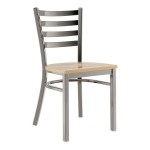 Lancaster Table & Seating Clear Coat Finish Ladder Back Chair with Driftwood Seat - Detached Seat Lancaster Table & Seating Clear Coat Finish Ladder Back Chair with Driftwood Seat - Detached Seat
