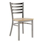 Lancaster Table & Seating Clear Coat Finish Ladder Back Chair with Driftwood Seat - Detached Seat Lancaster Table & Seating Clear Coat Finish Ladder Back Chair with Driftwood Seat - Detached Seat
