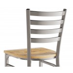Lancaster Table & Seating Clear Coat Finish Ladder Back Chair with Driftwood Seat - Detached Seat Lancaster Table & Seating Clear Coat Finish Ladder Back Chair with Driftwood Seat - Detached Seat