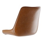 Lancaster Table & Seating Mid-Century Black Chair with Cognac Tufted Vinyl Seat - Detached Lancaster Table & Seating Mid-Century Black Chair with Cognac Tufted Vinyl Seat - Detached